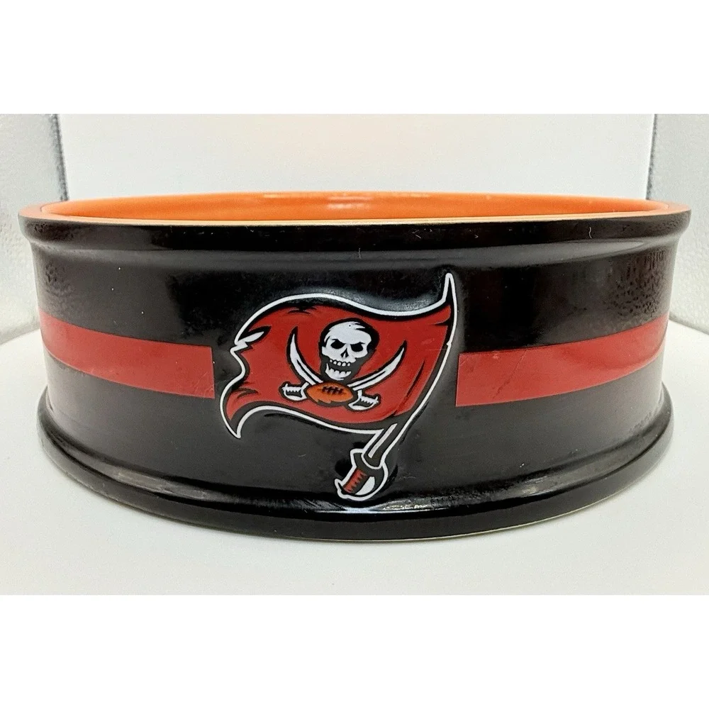 Buccaneers NFL Football Pet Bowl Dog/Cat Round Dish LICENSED